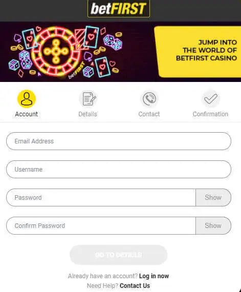 The-Online-Casino-NL-BetFIRST-Casino-Registratieformulier